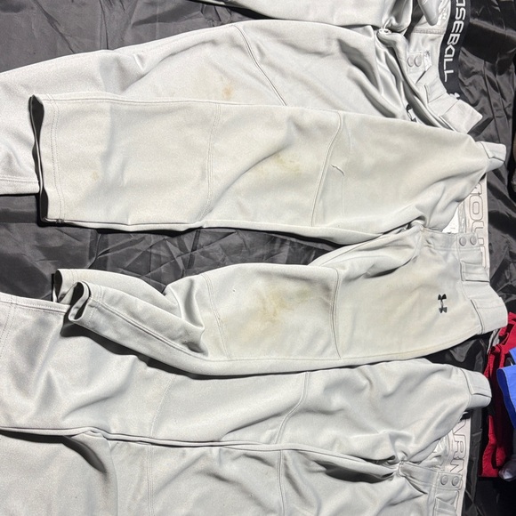 Under Armour Light Gray Youth Athletic Pants - Picture 5 of 5